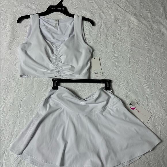 NWT Yogalicious White Set Size Large - Picture 6 of 8